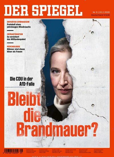 Titelbild der Ausgabe 9/2026 von Der Spiegel. Diese Zeitschrift und viele weitere Wirtschaftsmagazine und Politikmagazine als Abo oder epaper bei United Kiosk online kaufen.