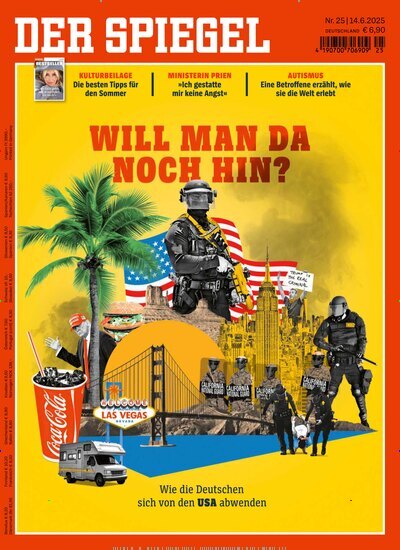 Titelbild der Ausgabe 25/2025 von Der Spiegel. Diese Zeitschrift und viele weitere Wirtschaftsmagazine und Politikmagazine als Abo oder epaper bei United Kiosk online kaufen.
