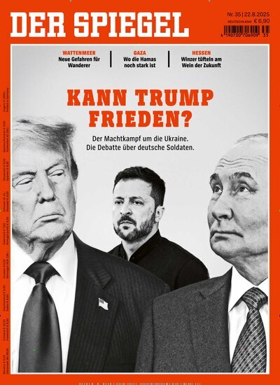 Titelbild der Ausgabe 35/2025 von Der Spiegel. Diese Zeitschrift und viele weitere Wirtschaftsmagazine und Politikmagazine als Abo oder epaper bei United Kiosk online kaufen.
