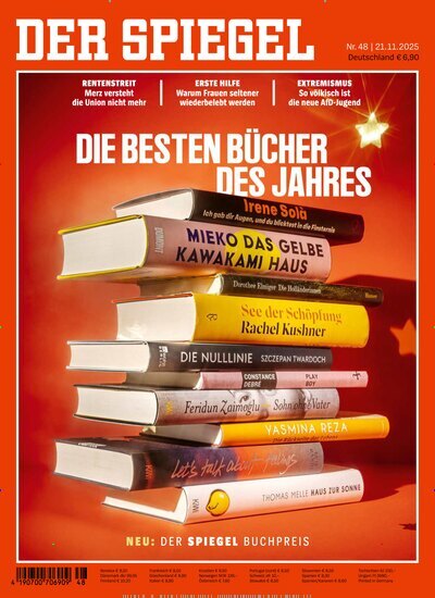Titelbild der Ausgabe 48/2025 von Der Spiegel. Diese Zeitschrift und viele weitere Wirtschaftsmagazine und Politikmagazine als Abo oder epaper bei United Kiosk online kaufen.