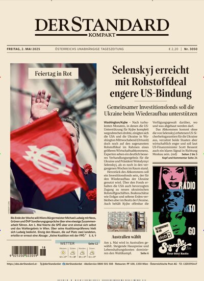 Titelbild der Ausgabe 84/2025 von Der Standard Kompakt. Diese Zeitschrift und viele weitere Zeitungsabos als Abo oder epaper bei United Kiosk online kaufen.