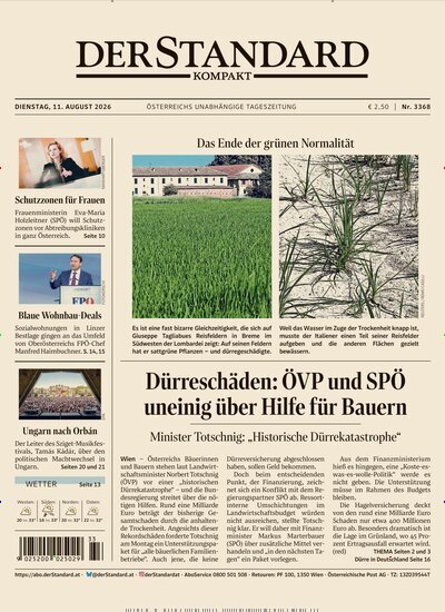 Titelbild der Ausgabe 368/2026 von Der Standard Kompakt. Diese Zeitschrift und viele weitere Zeitungsabos als Abo oder epaper bei United Kiosk online kaufen.
