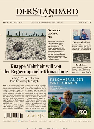 Titelbild der Ausgabe 371/2026 von Der Standard Kompakt. Diese Zeitschrift und viele weitere Zeitungsabos als Abo oder epaper bei United Kiosk online kaufen.