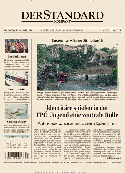 Titelbild der Ausgabe 379/2026 von Der Standard Kompakt. Diese Zeitschrift und viele weitere Zeitungsabos als Abo oder epaper bei United Kiosk online kaufen.