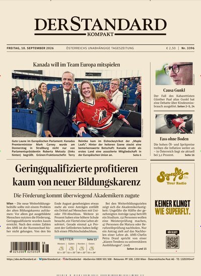 Titelbild der Ausgabe 396/2026 von Der Standard Kompakt. Diese Zeitschrift und viele weitere Zeitungsabos als Abo oder epaper bei United Kiosk online kaufen.