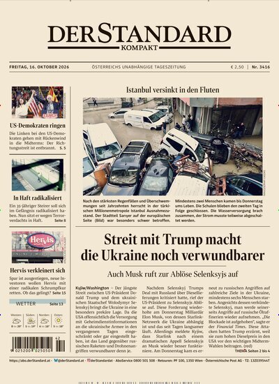 Titelbild der Ausgabe 416/2026 von Der Standard Kompakt. Diese Zeitschrift und viele weitere Zeitungsabos als Abo oder epaper bei United Kiosk online kaufen.