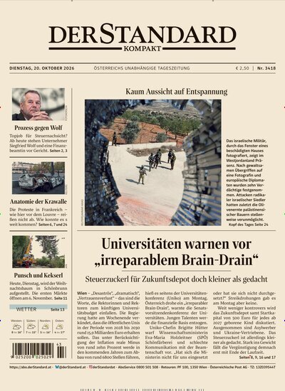 Titelbild der Ausgabe 418/2026 von Der Standard Kompakt. Diese Zeitschrift und viele weitere Zeitungsabos als Abo oder epaper bei United Kiosk online kaufen.