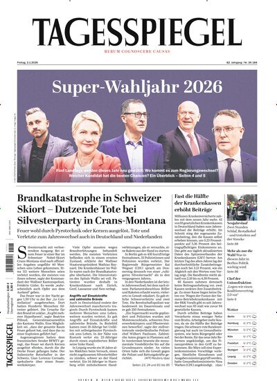 Titelbild der Ausgabe 1/2026 von Der Tagesspiegel. Diese Zeitschrift und viele weitere Zeitungsabos als Abo oder epaper bei United Kiosk online kaufen.