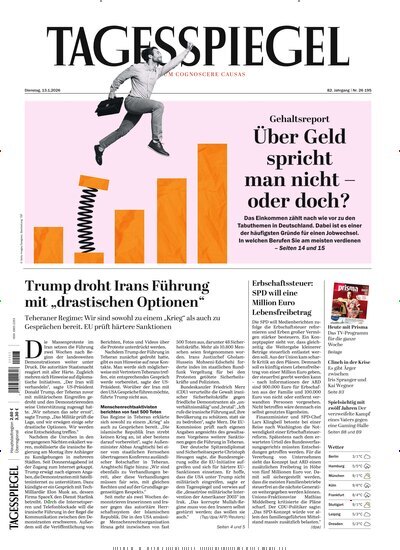 Titelbild der Ausgabe 12/2026 von Der Tagesspiegel. Diese Zeitschrift und viele weitere Zeitungsabos als Abo oder epaper bei United Kiosk online kaufen.