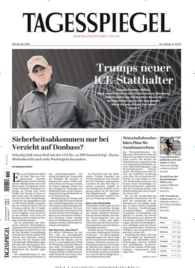 Titelbild der Ausgabe 27/2026 von Der Tagesspiegel. Diese Zeitschrift und viele weitere Zeitungsabos als Abo oder epaper bei United Kiosk online kaufen.