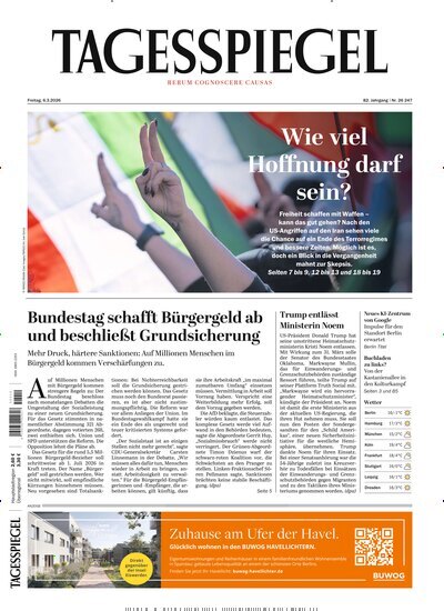 Titelbild der Ausgabe 64/2026 von Der Tagesspiegel. Diese Zeitschrift und viele weitere Zeitungsabos als Abo oder epaper bei United Kiosk online kaufen.