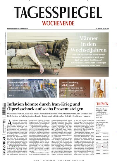 Titelbild der Ausgabe 71/2026 von Der Tagesspiegel. Diese Zeitschrift und viele weitere Zeitungsabos als Abo oder epaper bei United Kiosk online kaufen.