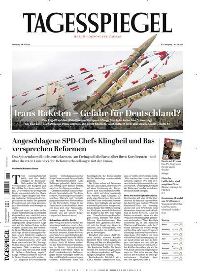 Titelbild der Ausgabe 81/2026 von Der Tagesspiegel. Diese Zeitschrift und viele weitere Zeitungsabos als Abo oder epaper bei United Kiosk online kaufen.