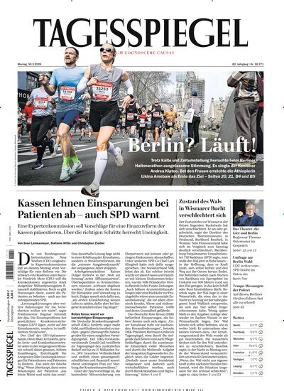 Titelbild der Ausgabe 87/2026 von Der Tagesspiegel. Diese Zeitschrift und viele weitere Zeitungsabos als Abo oder epaper bei United Kiosk online kaufen.