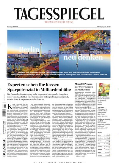Titelbild der Ausgabe 88/2026 von Der Tagesspiegel. Diese Zeitschrift und viele weitere Zeitungsabos als Abo oder epaper bei United Kiosk online kaufen.