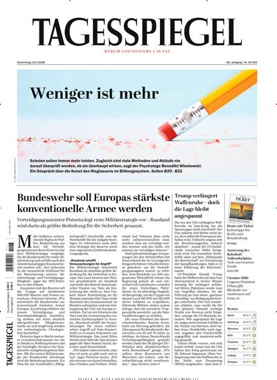 Titelbild der Ausgabe 109/2026 von Der Tagesspiegel. Diese Zeitschrift und viele weitere Zeitungsabos als Abo oder epaper bei United Kiosk online kaufen.