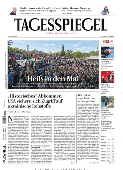 Titelbild der Ausgabe 117/2025 von Der Tagesspiegel. Diese Zeitschrift und viele weitere Zeitungsabos als Abo oder epaper bei United Kiosk online kaufen.