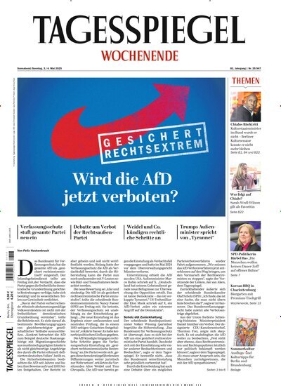 Titelbild der Ausgabe 118/2025 von Der Tagesspiegel. Diese Zeitschrift und viele weitere Zeitungsabos als Abo oder epaper bei United Kiosk online kaufen.
