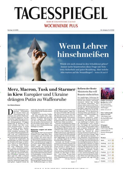 Titelbild der Ausgabe 125/2025 von Der Tagesspiegel. Diese Zeitschrift und viele weitere Zeitungsabos als Abo oder epaper bei United Kiosk online kaufen.