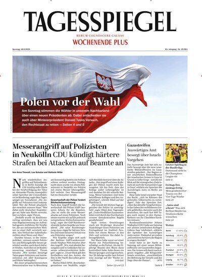 Titelbild der Ausgabe 132/2025 von Der Tagesspiegel. Diese Zeitschrift und viele weitere Zeitungsabos als Abo oder epaper bei United Kiosk online kaufen.