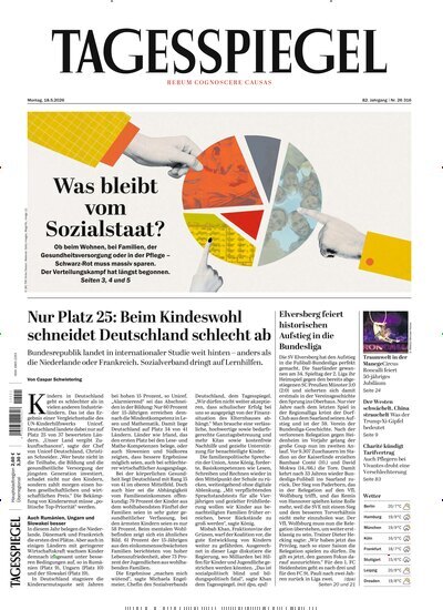 Titelbild der Ausgabe 132/2026 von Der Tagesspiegel. Diese Zeitschrift und viele weitere Zeitungsabos als Abo oder epaper bei United Kiosk online kaufen.