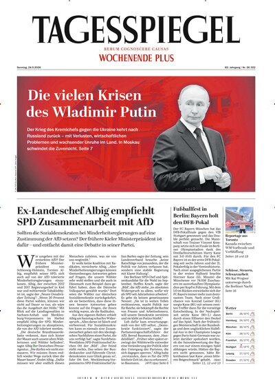 Titelbild der Ausgabe 138/2026 von Der Tagesspiegel. Diese Zeitschrift und viele weitere Zeitungsabos als Abo oder epaper bei United Kiosk online kaufen.