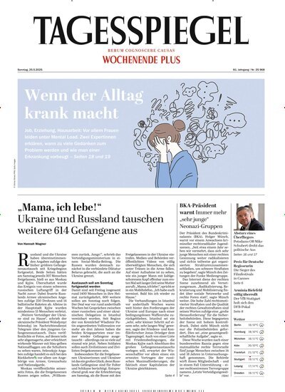 Titelbild der Ausgabe 139/2025 von Der Tagesspiegel. Diese Zeitschrift und viele weitere Zeitungsabos als Abo oder epaper bei United Kiosk online kaufen.