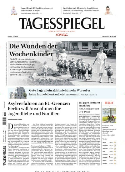 Titelbild der Ausgabe 141/2023 von Der Tagesspiegel. Diese Zeitschrift und viele weitere Zeitungsabos als Abo oder epaper bei United Kiosk online kaufen.
