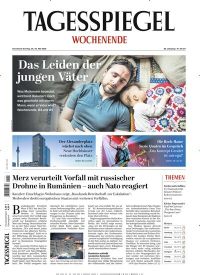 Titelbild der Ausgabe 143/2026 von Der Tagesspiegel. Diese Zeitschrift und viele weitere Zeitungsabos als Abo oder epaper bei United Kiosk online kaufen.