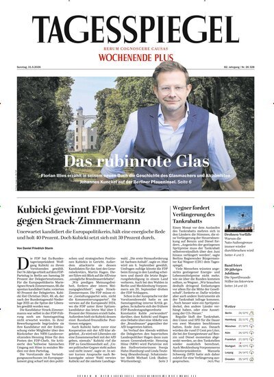 Titelbild der Ausgabe 144/2026 von Der Tagesspiegel. Diese Zeitschrift und viele weitere Zeitungsabos als Abo oder epaper bei United Kiosk online kaufen.