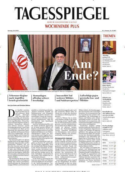 Titelbild der Ausgabe 158/2025 von Der Tagesspiegel. Diese Zeitschrift und viele weitere Zeitungsabos als Abo oder epaper bei United Kiosk online kaufen.