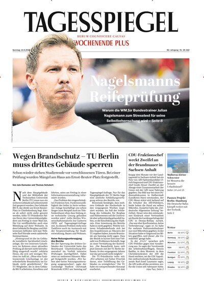 Titelbild der Ausgabe 158/2026 von Der Tagesspiegel. Diese Zeitschrift und viele weitere Zeitungsabos als Abo oder epaper bei United Kiosk online kaufen.