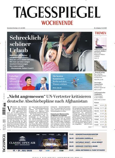 Titelbild der Ausgabe 178/2025 von Der Tagesspiegel. Diese Zeitschrift und viele weitere Zeitungsabos als Abo oder epaper bei United Kiosk online kaufen.