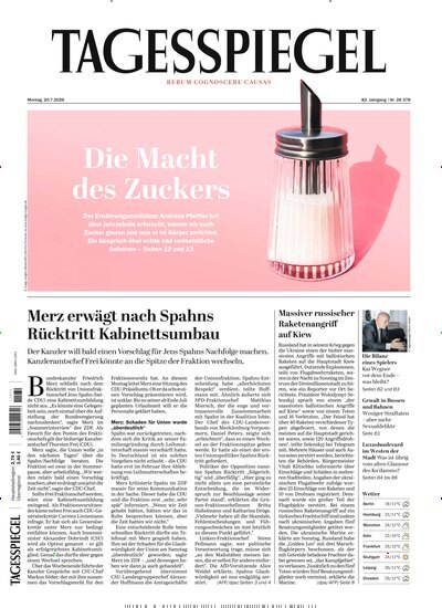 Titelbild der Ausgabe 194/2026 von Der Tagesspiegel. Diese Zeitschrift und viele weitere Zeitungsabos als Abo oder epaper bei United Kiosk online kaufen.