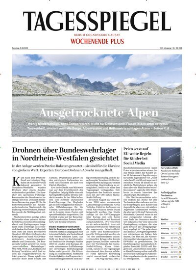 Titelbild der Ausgabe 214/2026 von Der Tagesspiegel. Diese Zeitschrift und viele weitere Zeitungsabos als Abo oder epaper bei United Kiosk online kaufen.