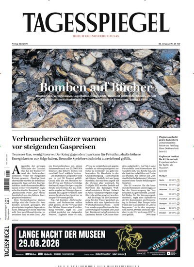 Titelbild der Ausgabe 226/2026 von Der Tagesspiegel. Diese Zeitschrift und viele weitere Zeitungsabos als Abo oder epaper bei United Kiosk online kaufen.