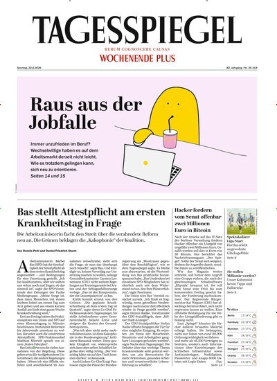 Titelbild der Ausgabe 235/2026 von Der Tagesspiegel. Diese Zeitschrift und viele weitere Zeitungsabos als Abo oder epaper bei United Kiosk online kaufen.