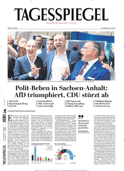 Titelbild der Ausgabe 243/2026 von Der Tagesspiegel. Diese Zeitschrift und viele weitere Zeitungsabos als Abo oder epaper bei United Kiosk online kaufen.