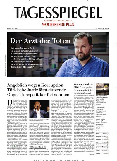 Titelbild der Ausgabe 249/2025 von Der Tagesspiegel. Diese Zeitschrift und viele weitere Zeitungsabos als Abo oder epaper bei United Kiosk online kaufen.