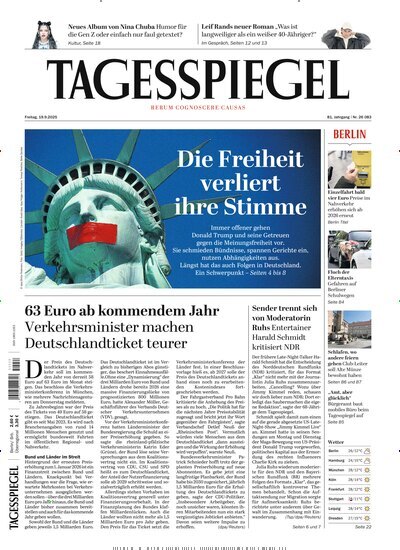 Titelbild der Ausgabe 254/2025 von Der Tagesspiegel. Diese Zeitschrift und viele weitere Zeitungsabos als Abo oder epaper bei United Kiosk online kaufen.