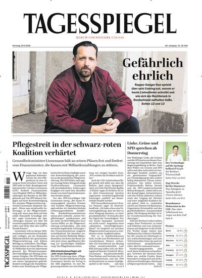 Titelbild der Ausgabe 265/2026 von Der Tagesspiegel. Diese Zeitschrift und viele weitere Zeitungsabos als Abo oder epaper bei United Kiosk online kaufen.