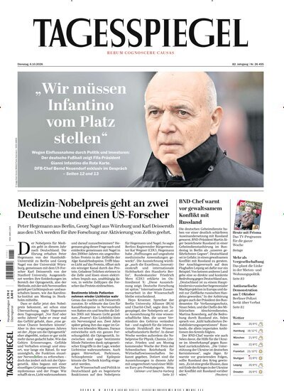 Titelbild der Ausgabe 271/2026 von Der Tagesspiegel. Diese Zeitschrift und viele weitere Zeitungsabos als Abo oder epaper bei United Kiosk online kaufen.