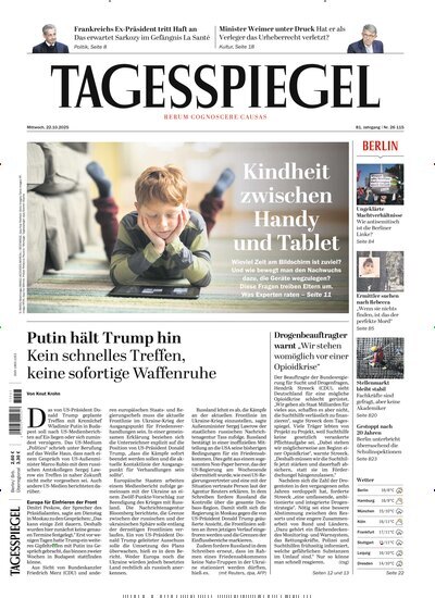 Titelbild der Ausgabe 286/2025 von Der Tagesspiegel. Diese Zeitschrift und viele weitere Zeitungsabos als Abo oder epaper bei United Kiosk online kaufen.