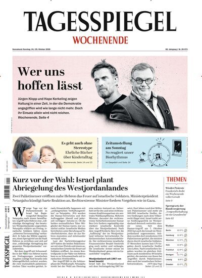 Titelbild der Ausgabe 289/2026 von Der Tagesspiegel. Diese Zeitschrift und viele weitere Zeitungsabos als Abo oder epaper bei United Kiosk online kaufen.
