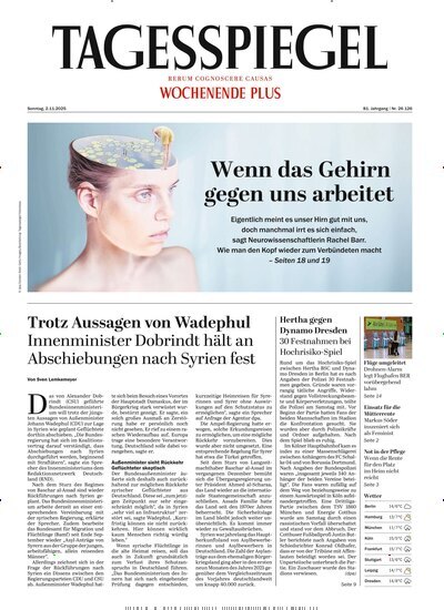 Titelbild der Ausgabe 297/2025 von Der Tagesspiegel. Diese Zeitschrift und viele weitere Zeitungsabos als Abo oder epaper bei United Kiosk online kaufen.