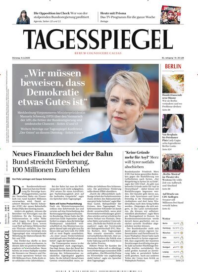 Titelbild der Ausgabe 299/2025 von Der Tagesspiegel. Diese Zeitschrift und viele weitere Zeitungsabos als Abo oder epaper bei United Kiosk online kaufen.
