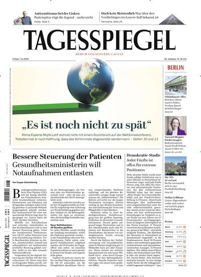 Titelbild der Ausgabe 302/2025 von Der Tagesspiegel. Diese Zeitschrift und viele weitere Zeitungsabos als Abo oder epaper bei United Kiosk online kaufen.