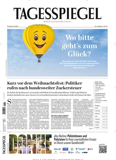Titelbild der Ausgabe 348/2025 von Der Tagesspiegel. Diese Zeitschrift und viele weitere Zeitungsabos als Abo oder epaper bei United Kiosk online kaufen.