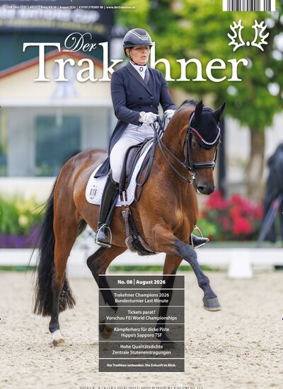Titelbild der Ausgabe 8/2026 von Der Trakehner. Diese Zeitschrift und viele weitere Sportmagazine als Abo oder epaper bei United Kiosk online kaufen.