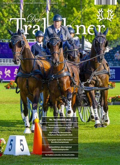 Titelbild der Ausgabe 10/2026 von Der Trakehner. Diese Zeitschrift und viele weitere Sportmagazine als Abo oder epaper bei United Kiosk online kaufen.
